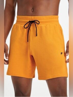 Fabletics Go-To Lightweight Drawstring Shorts Yellow Athletic Gym Men’s Medium